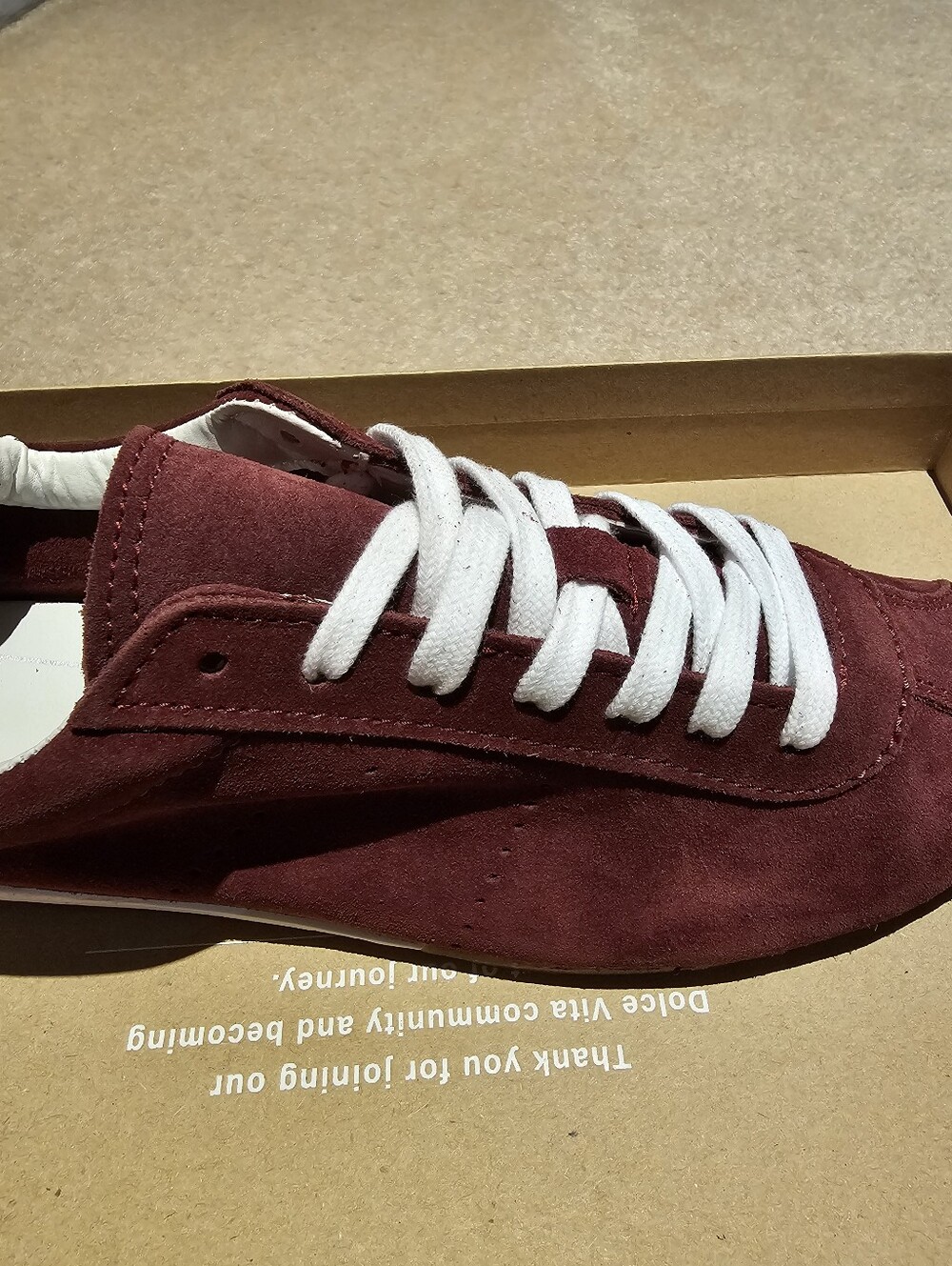 NWT NIB Dolce Vita Made In Italy Suede Serina Sneakers  Size 7 - Picture 3 of 8